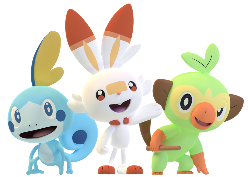 Galar starters by MrLarions on DeviantArt