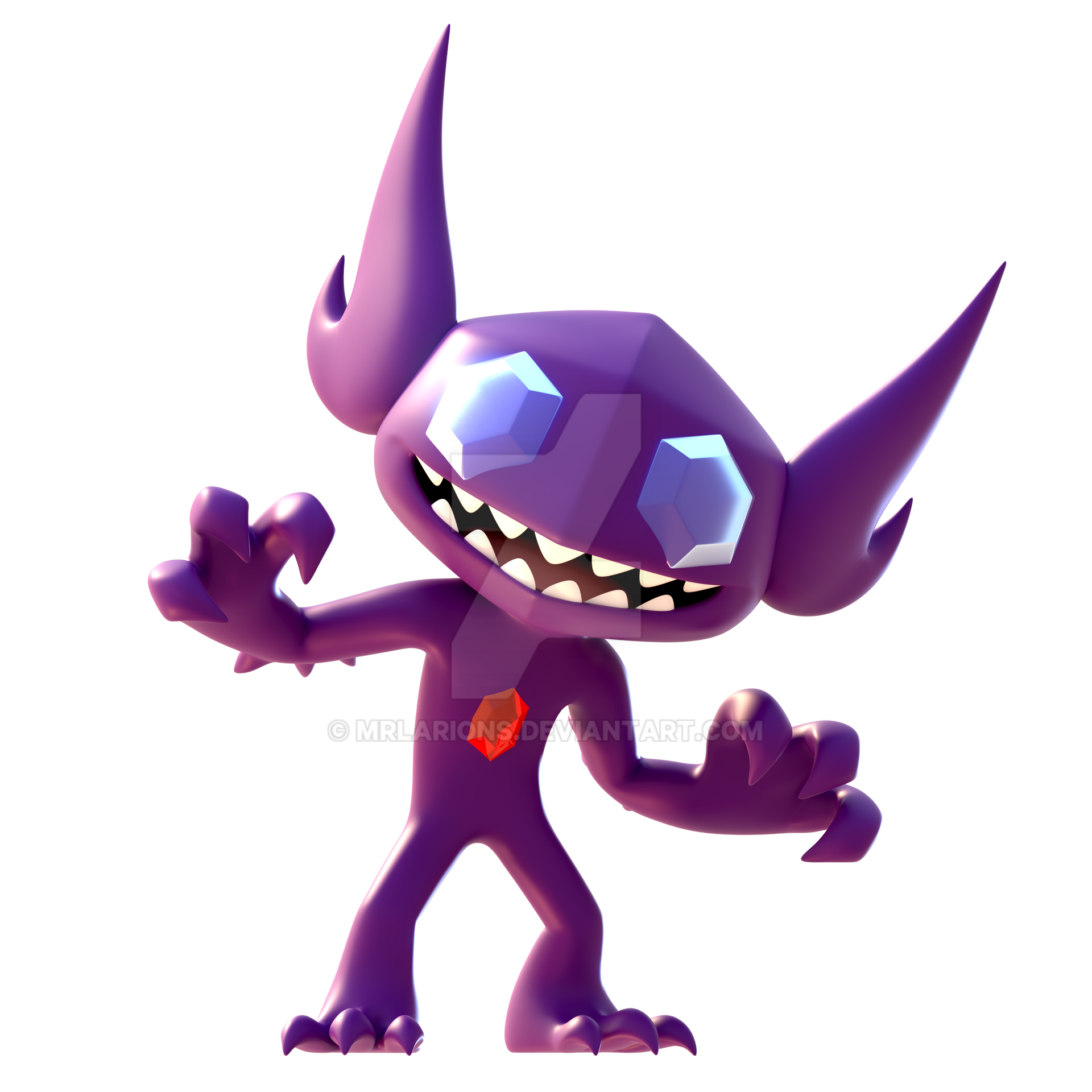 Sablyes Sableye v2 (stylized) by MrLarions on DeviantArt