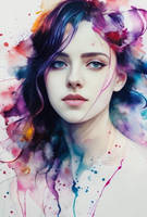 Beautiful Colorful Girl Portrait