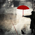 a red umbrella by stregatta75