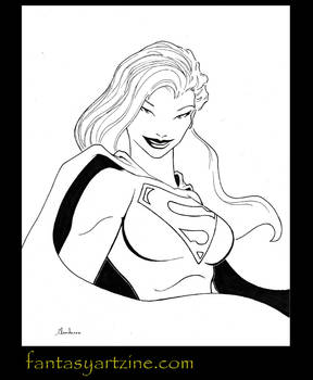 Supergirl comic portrait