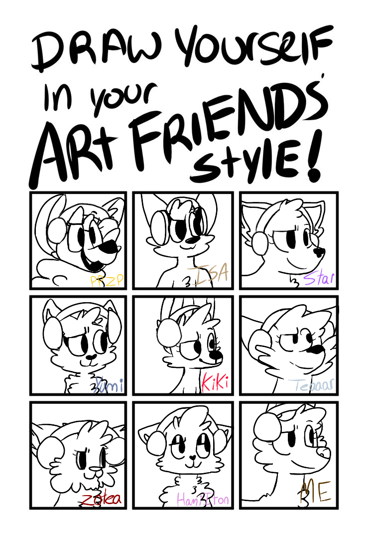 Draw Yourself In Your Friends Style Meme By Brownstar10 On Deviantart
