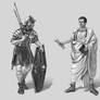 Roman warrior and civilian