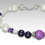 Pearl, Sugilite and Amethyst Bracelet