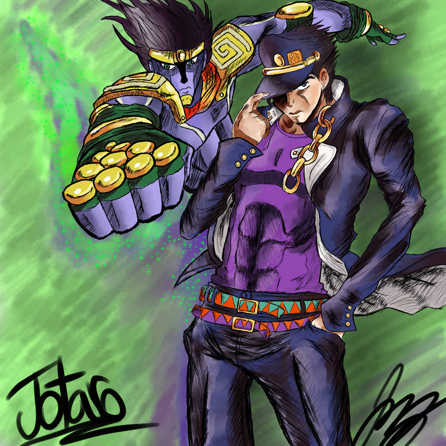 Fanart] Part 4 Jotaro in a snazzy pose : r/StardustCrusaders