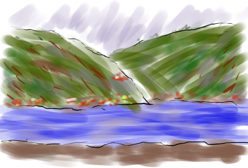 Train Sketch - The Rhine