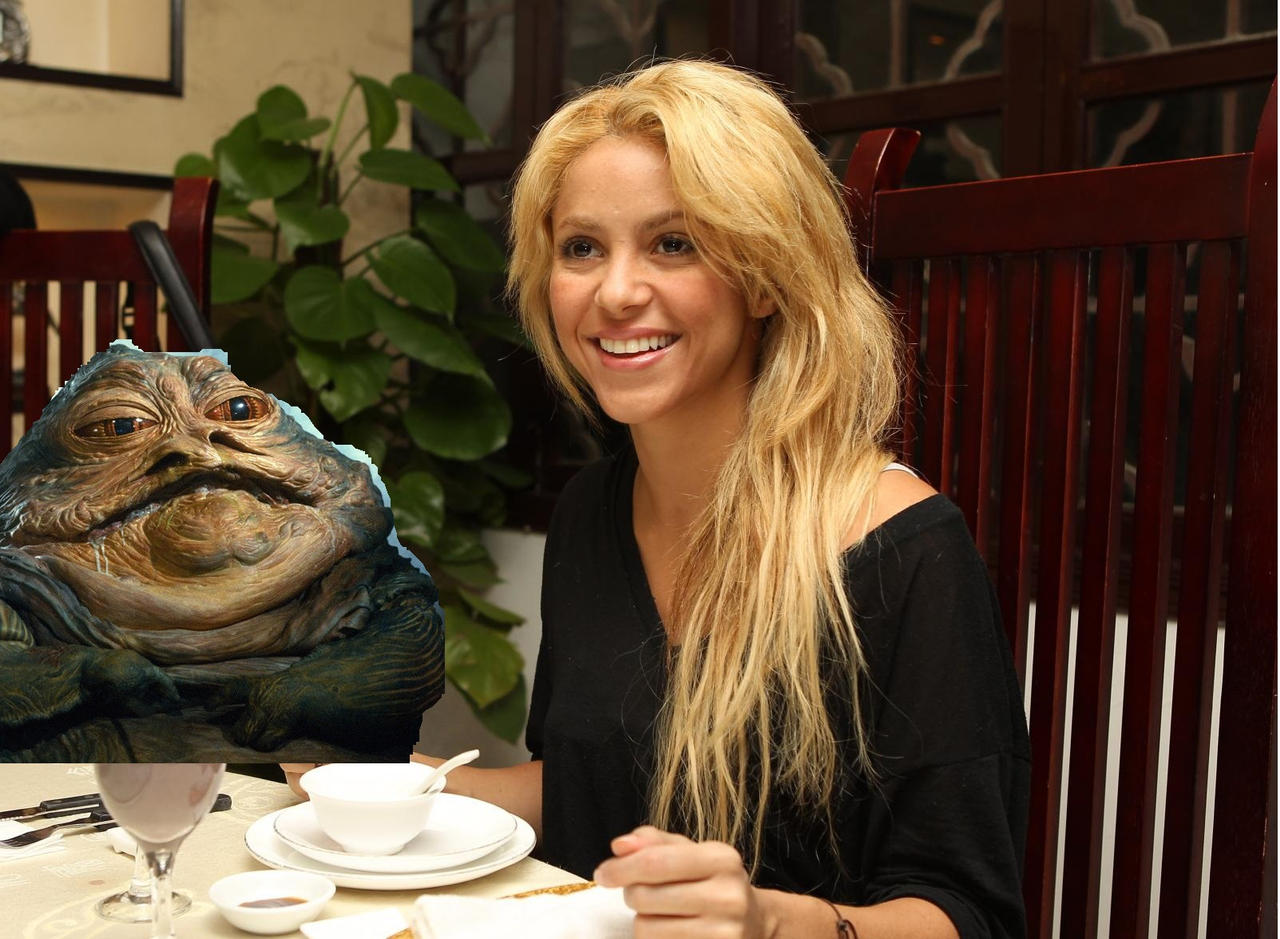 Shakira and Jabba on their first date by navalito on DeviantArt