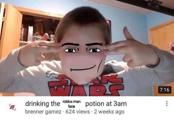 drinking roblox man face potion at 3 am, Roblox Man Face