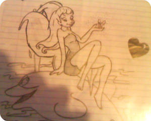 Tinkerbell on a dolphin