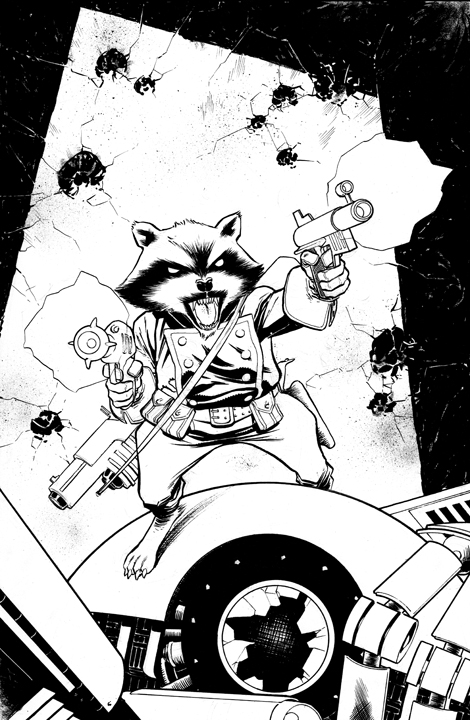 Rocket Raccoon inks