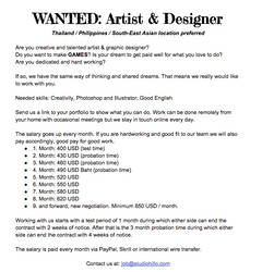 Artist Wanted 04.02.2015