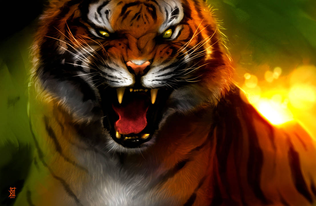 Свирепый хищник. Тигр. Злой тигр. Тигр с красными глазами. Свирепый тигр.