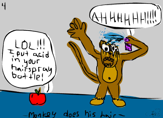 Monkey Does His Hair