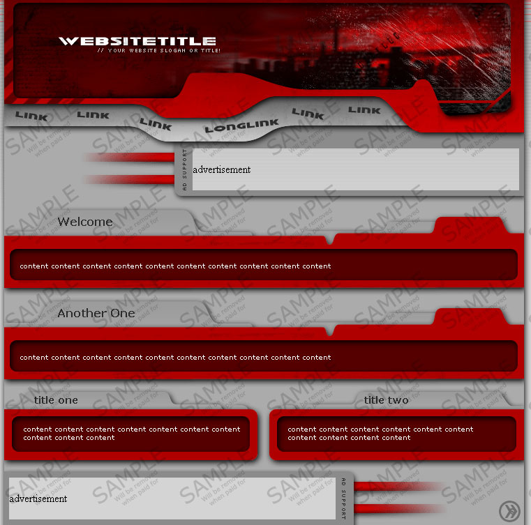 Red,Grey,Black WebTemplate