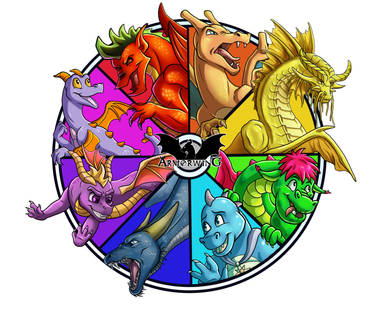 Color Wheel Challenge: Dragons