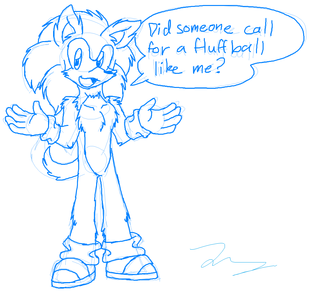 Sketch: A Fluffball Like Sonic