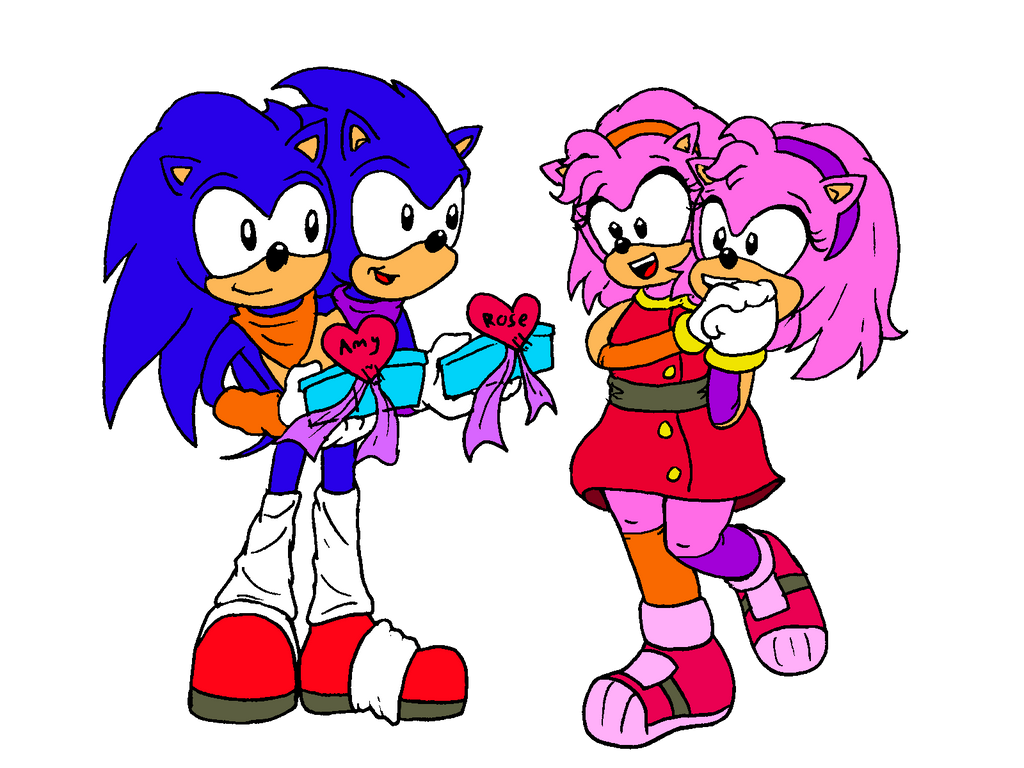 Sonamy Family By Donamorteboo - Sonic And Amy's Family - Free Transparent  PNG Clipart Images Download