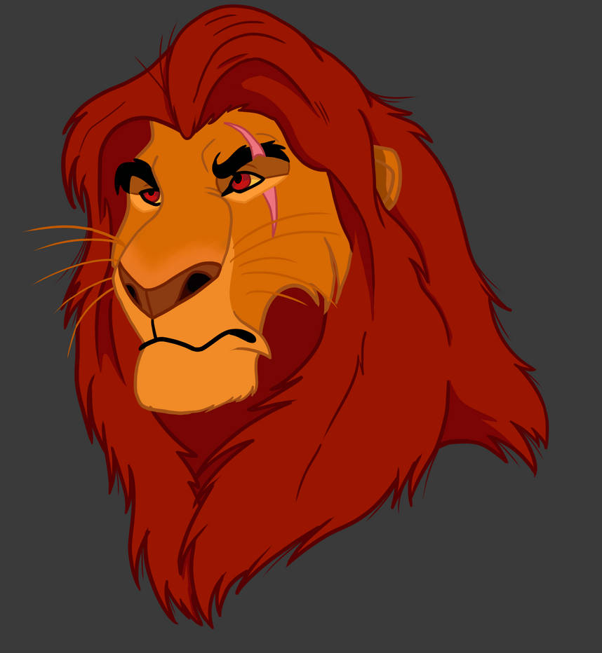 Second TLK AU Evil Mufasa Headshot by SouredSkull on DeviantArt