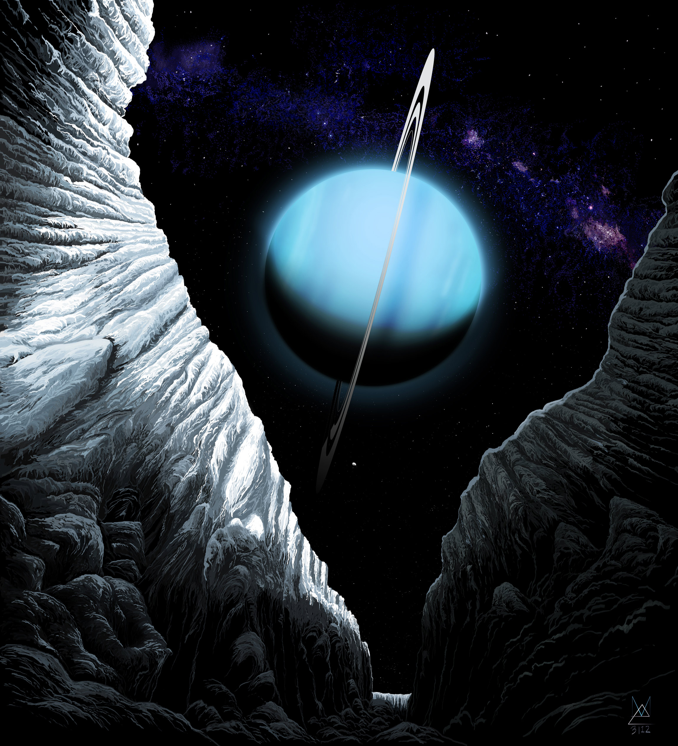 The Seventh Planet as Viewed from Miranda by Eduardo-Tarasca on DeviantArt