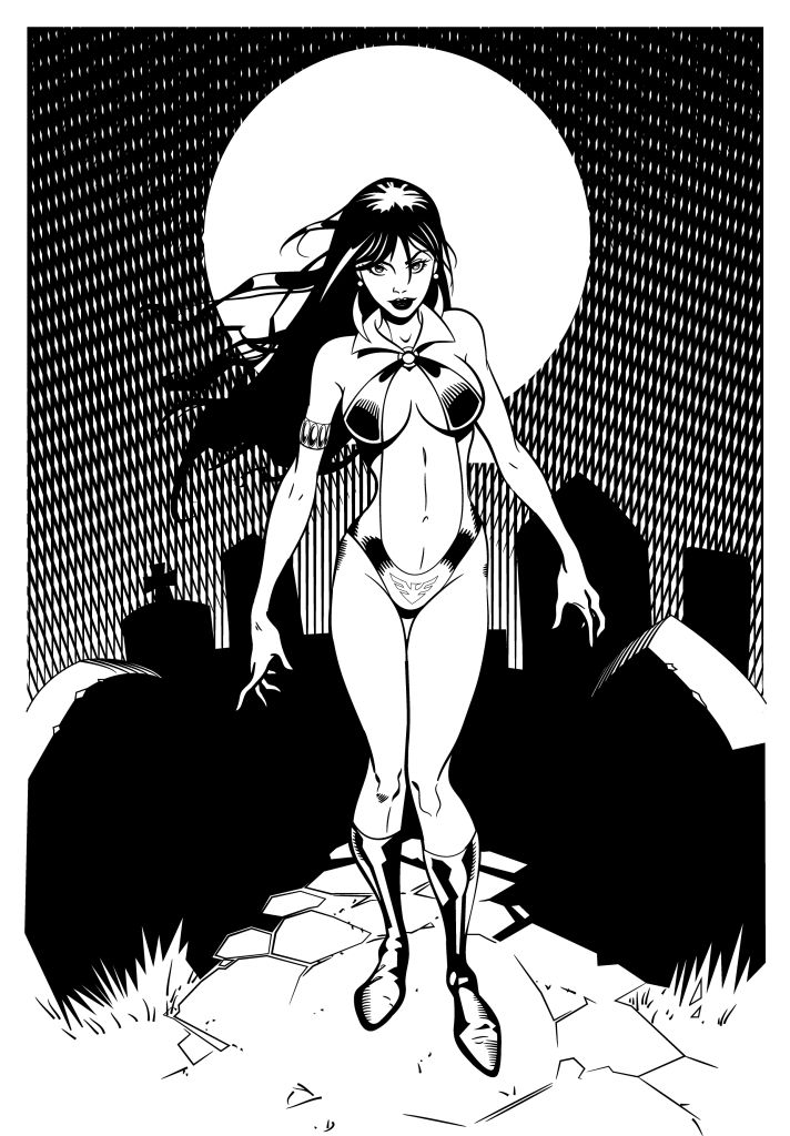 Vampirella inking 01