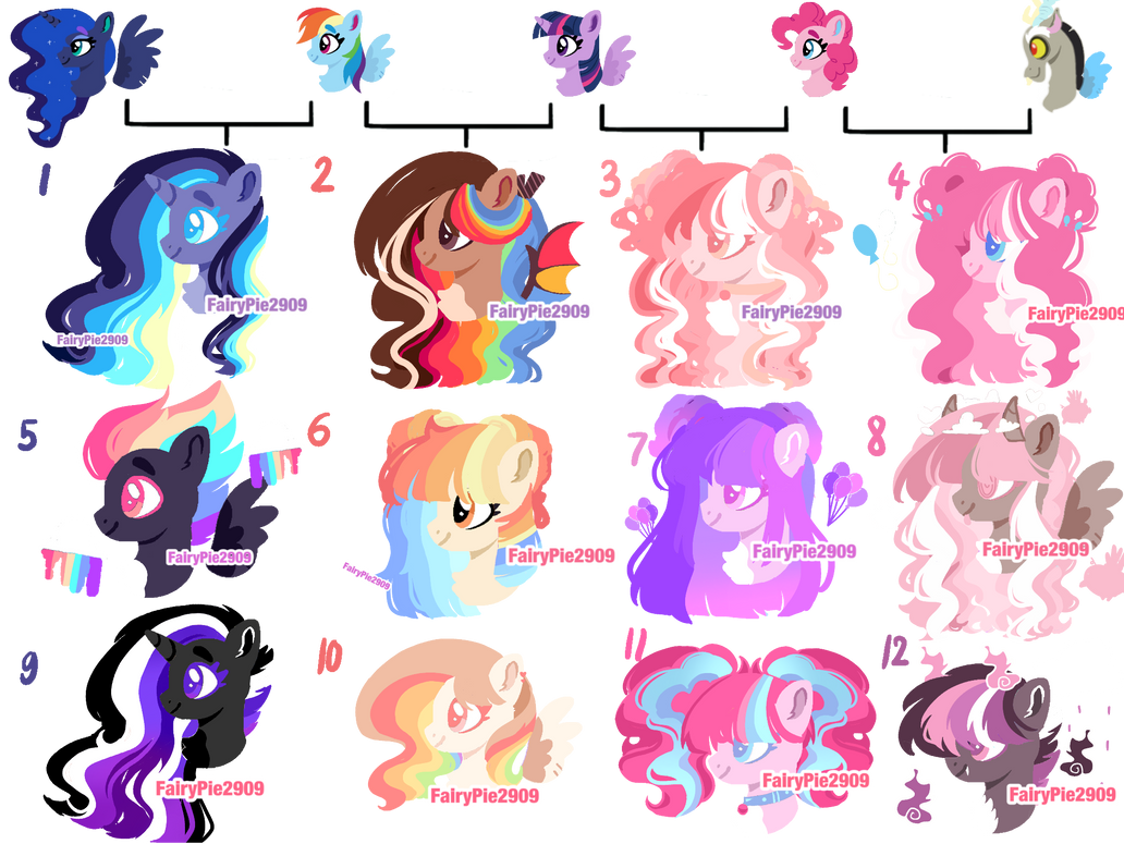 450 POINTS MLP HEADSHOT ADOPT | OPEN 3/12 by FairyPie2909 on DeviantArt