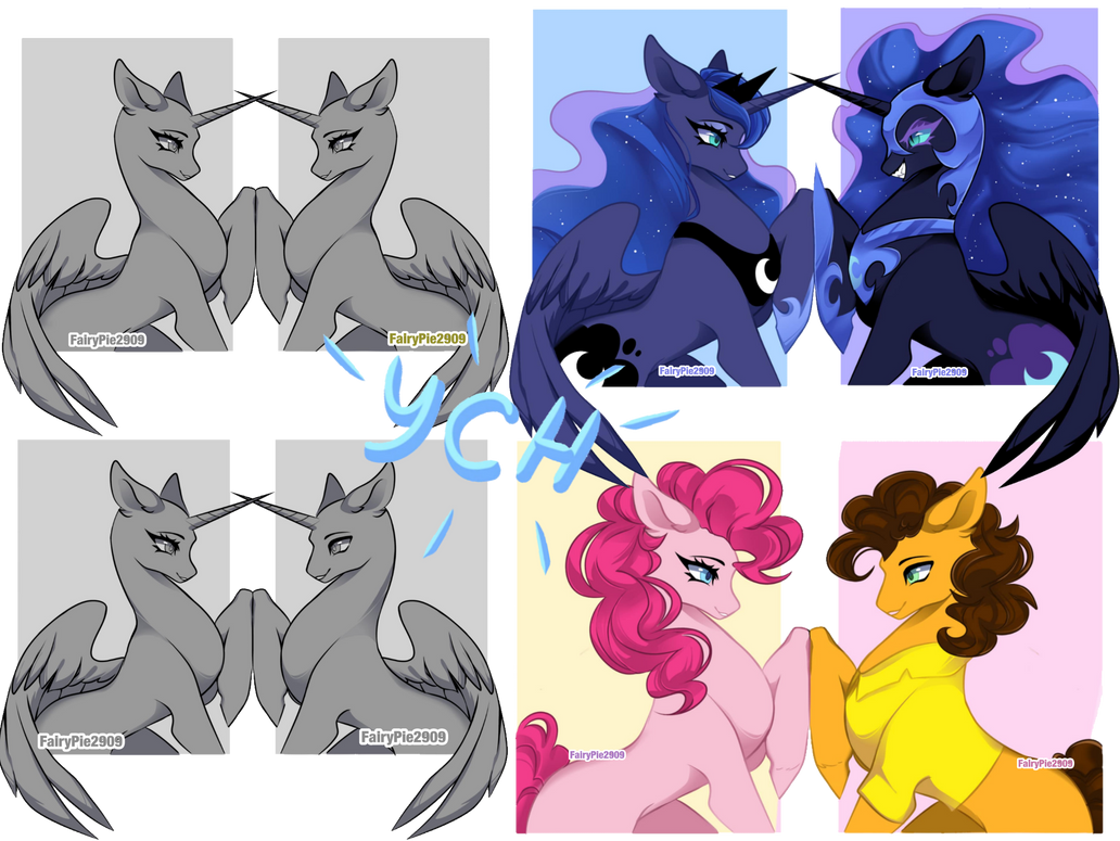 Cheap Ych - Pony Duo Couple Magic