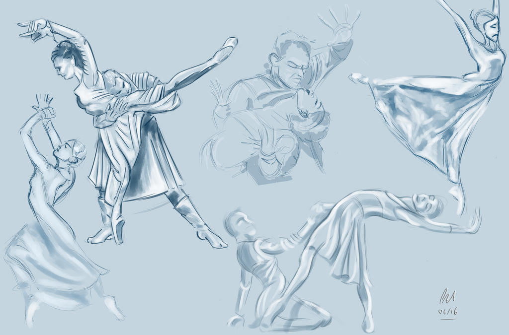 Gesture/Figure practice sketches.