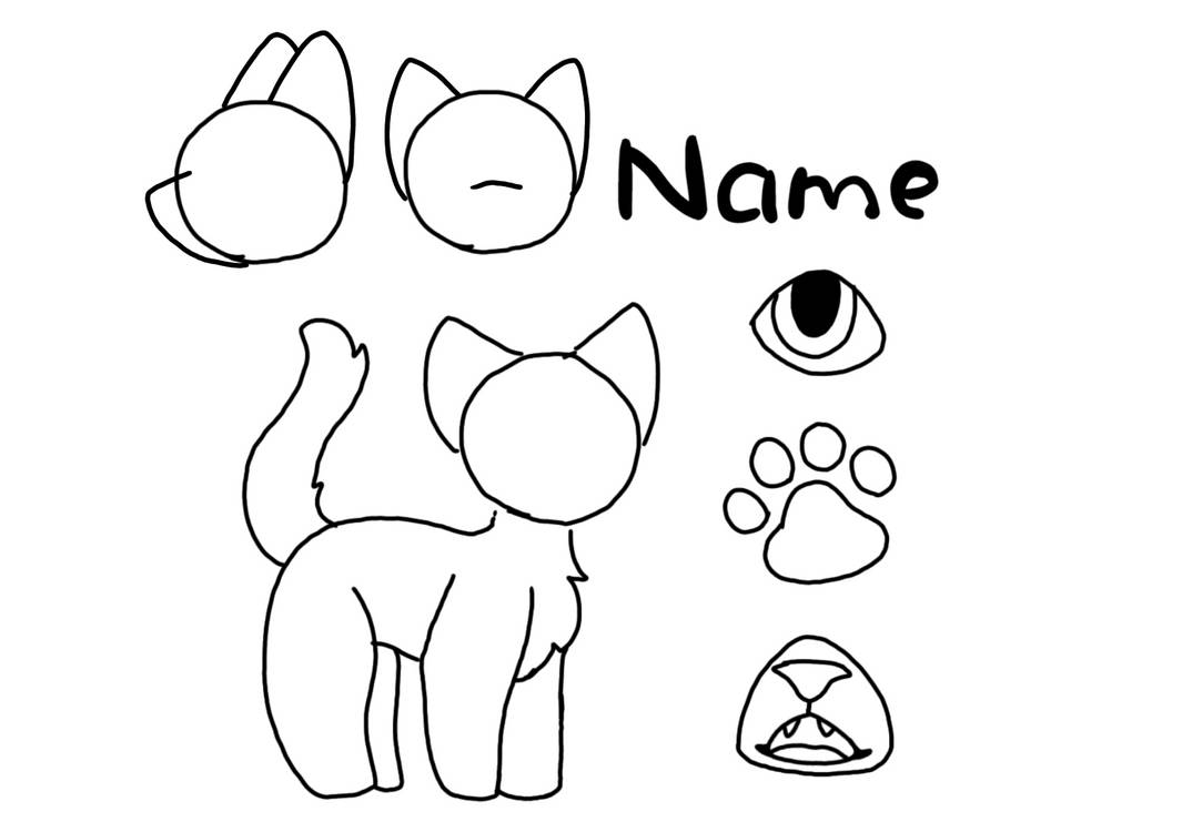 Body Base Rcat Ref ~F2U Warrior cats/cat ref base!~ by TecnoTheWolf on DeviantArt