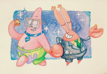 Patrick and Mr. Krabs