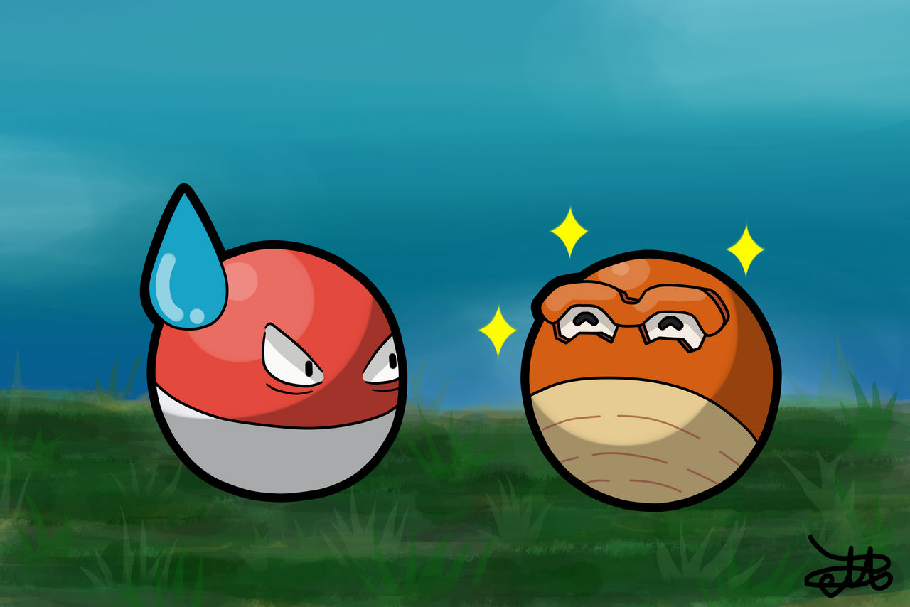 Voltorb and Hisuian Voltorb by MiNorlax on DeviantArt