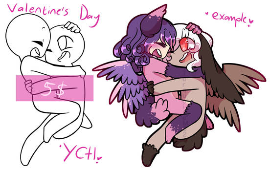 CHEAP Couple YCH: Valentine's day