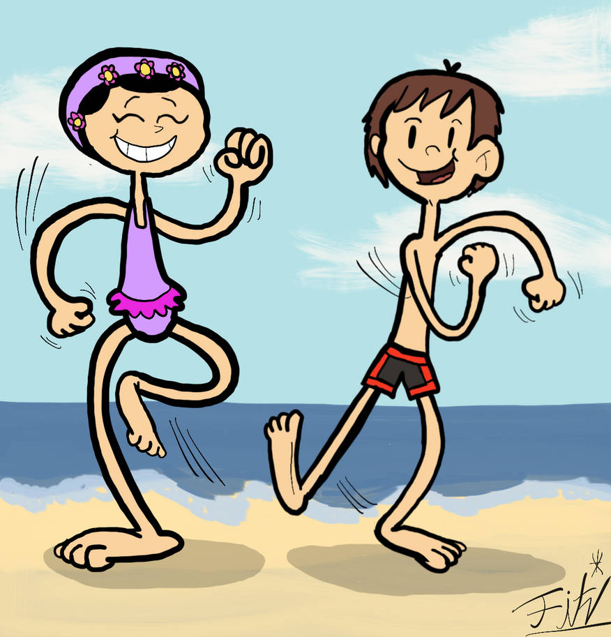 (Art Trade) Dancing at the Beach by fitzsanchez on DeviantArt