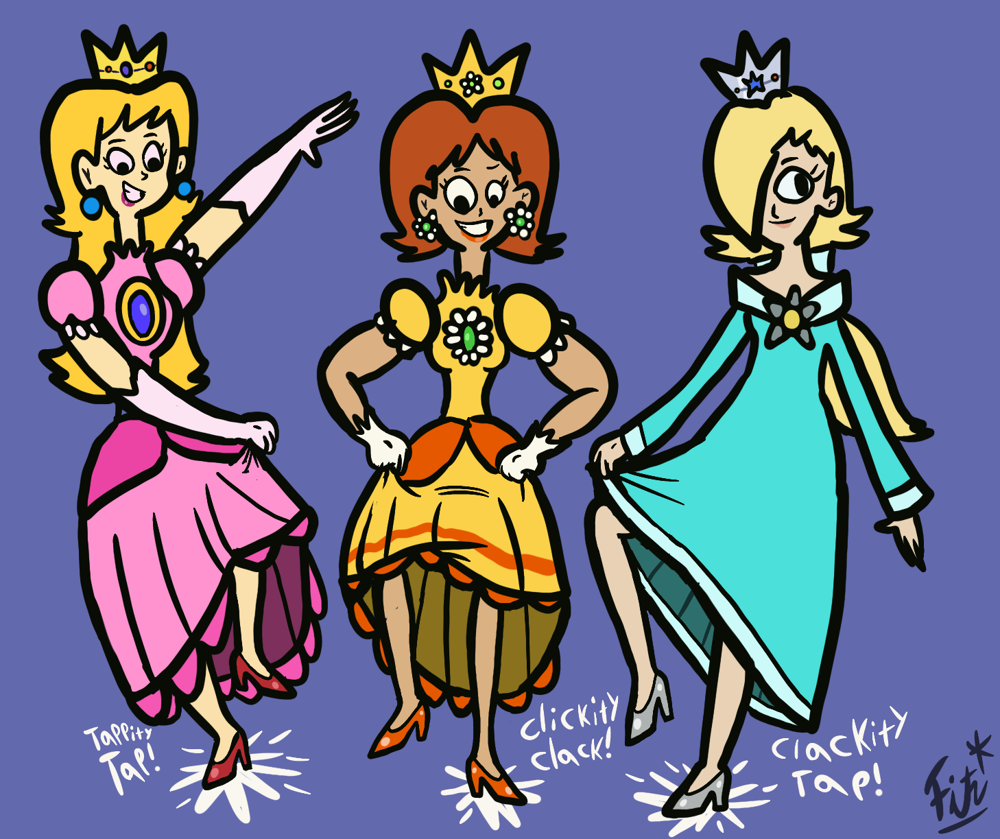 (Commission) Tap Dancing Princesses by fitzsanchez on DeviantArt