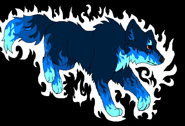 Running Blue Fire Wolf By The Bloodwolf22 On Deviantart