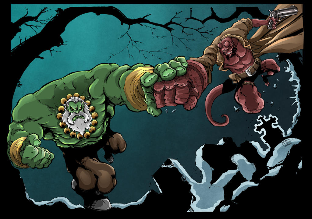 Hellboy Vs Maestro Colored