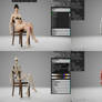 Sitting Female Figure Anatomy Pose Drawing Referen