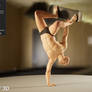 Skater figure standing on hand pose anatomy