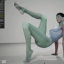 Female figure propped up on her hands