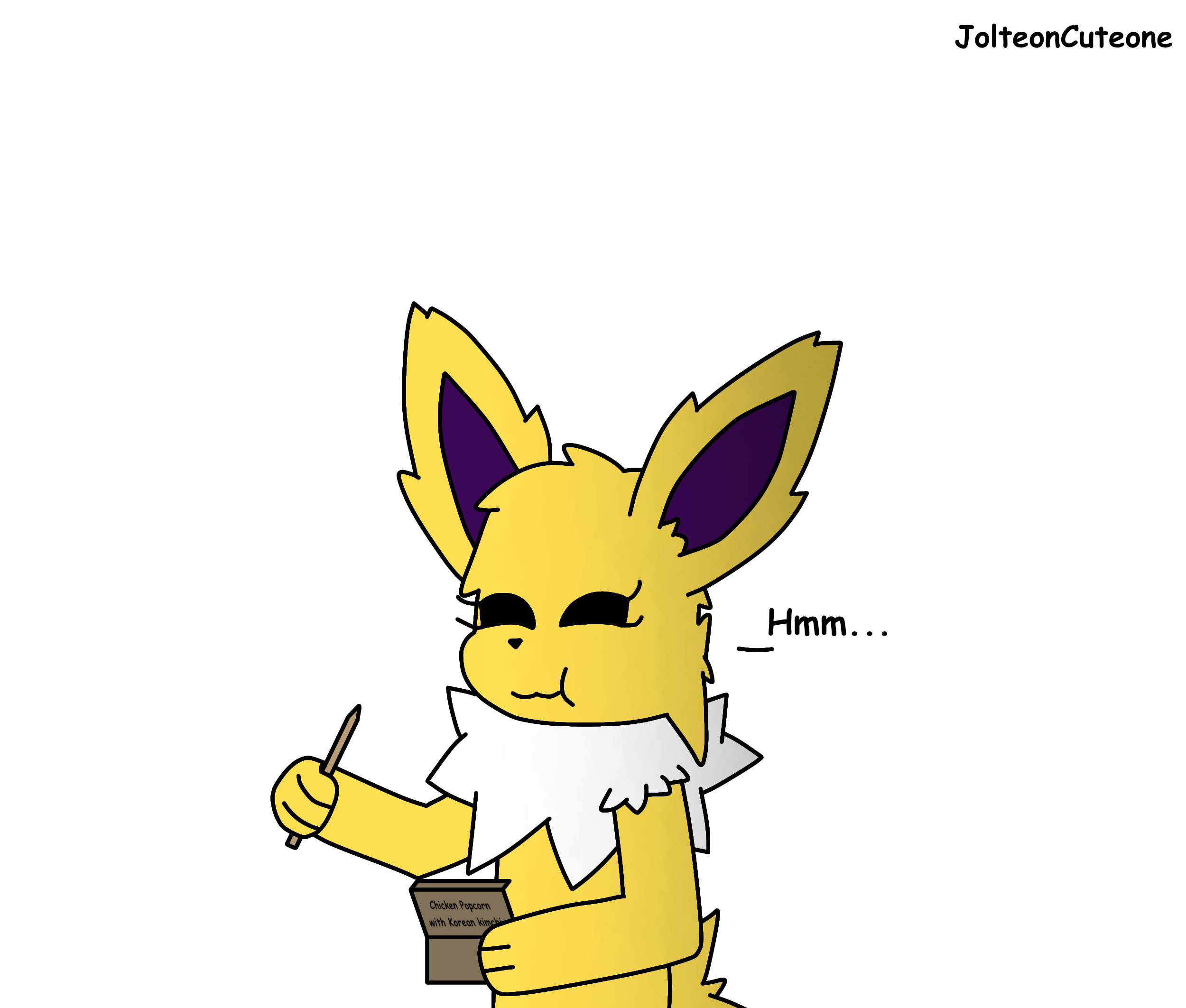 Jolteon eating Chicken popcorn with kimchi by JolteonCuteone on DeviantArt Jolteon eating Chicken popcorn with kimchi by JolteonCuteone on DeviantArt