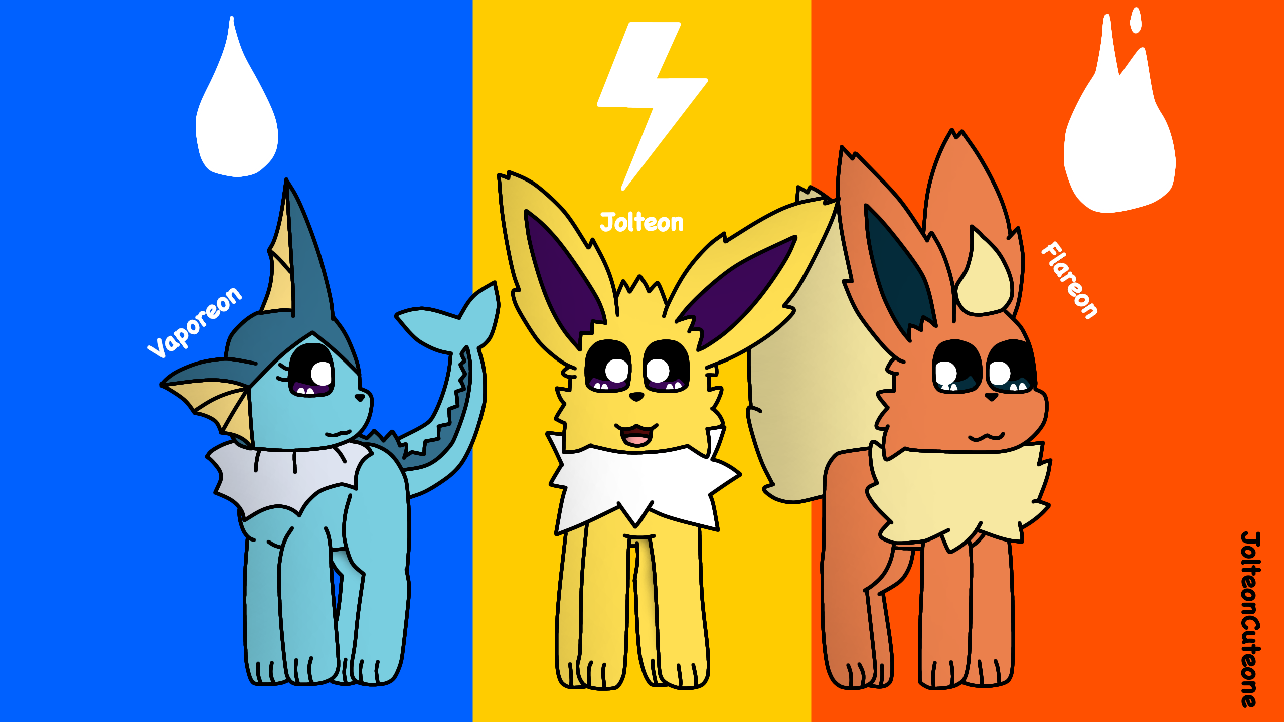 Eeveelutions with names by ScreamQueen1991 on DeviantArt