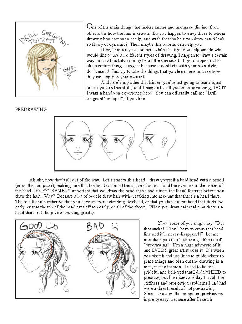 Anime Hair Tutorial, Page 1 by Tentopet on DeviantArt