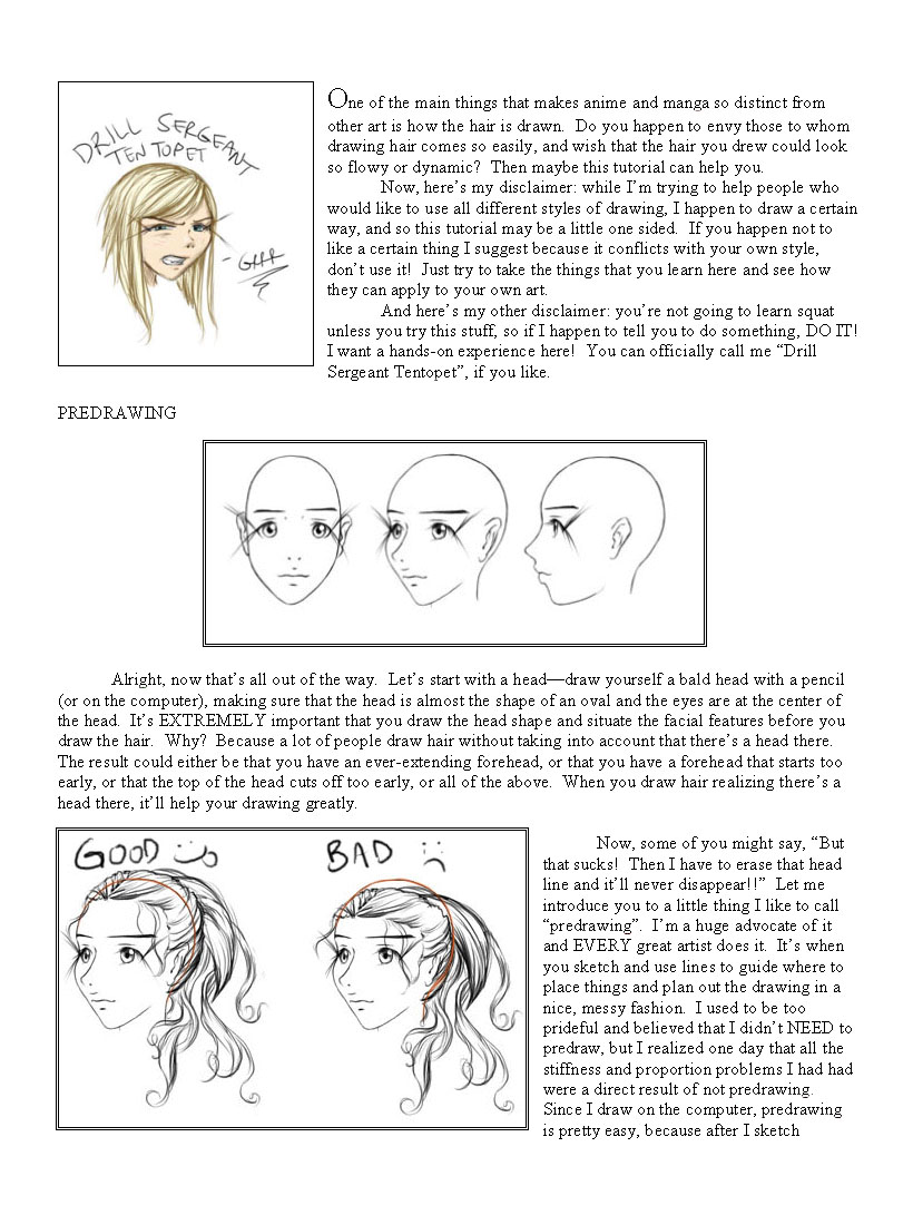 Anime Hair Tutorial, Page 1