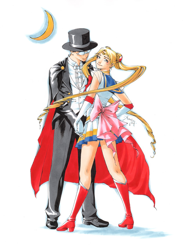 Sailor Moon and Tuxedo Mask