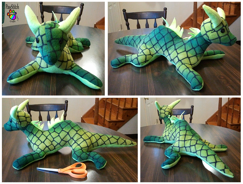 Green dragon plush