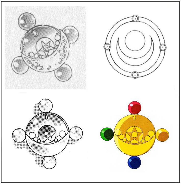 Moon Prism Henshin Brooch Comparisons