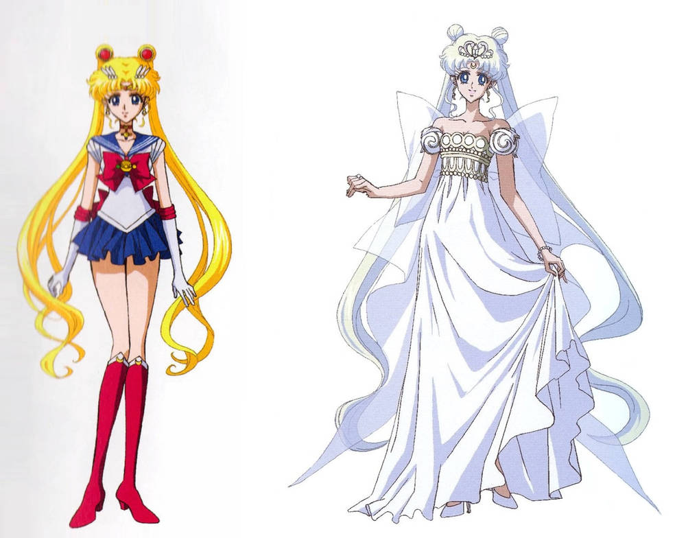 Sailor Moon and Neo Queen Serenity (SMC Settei) by Moon-Shadow-1985 on