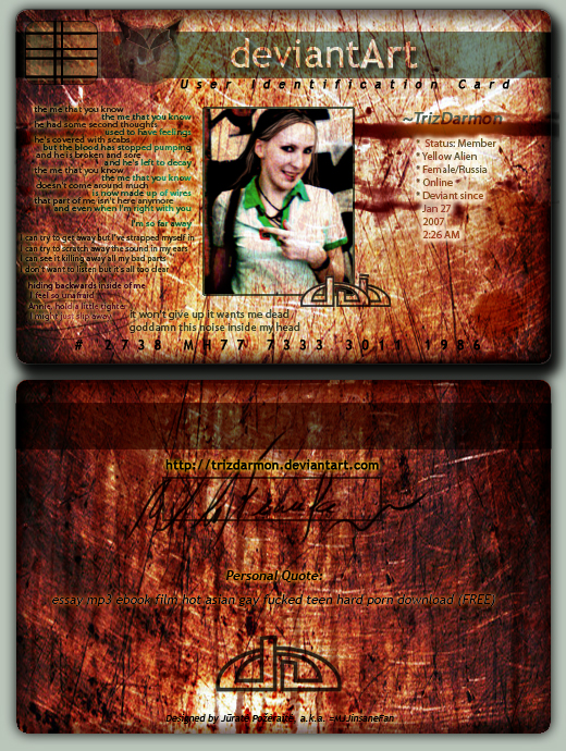 deviantArt ID card by TrizDarmon on DeviantArt