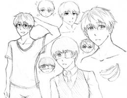 Sketch: Kaneki/Sasaki Sketch dump