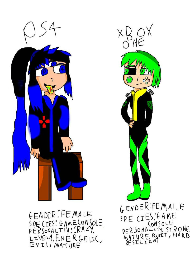 PS4 And Xbox One As Humans! by SonicEXEAndSallyEXE on DeviantArt