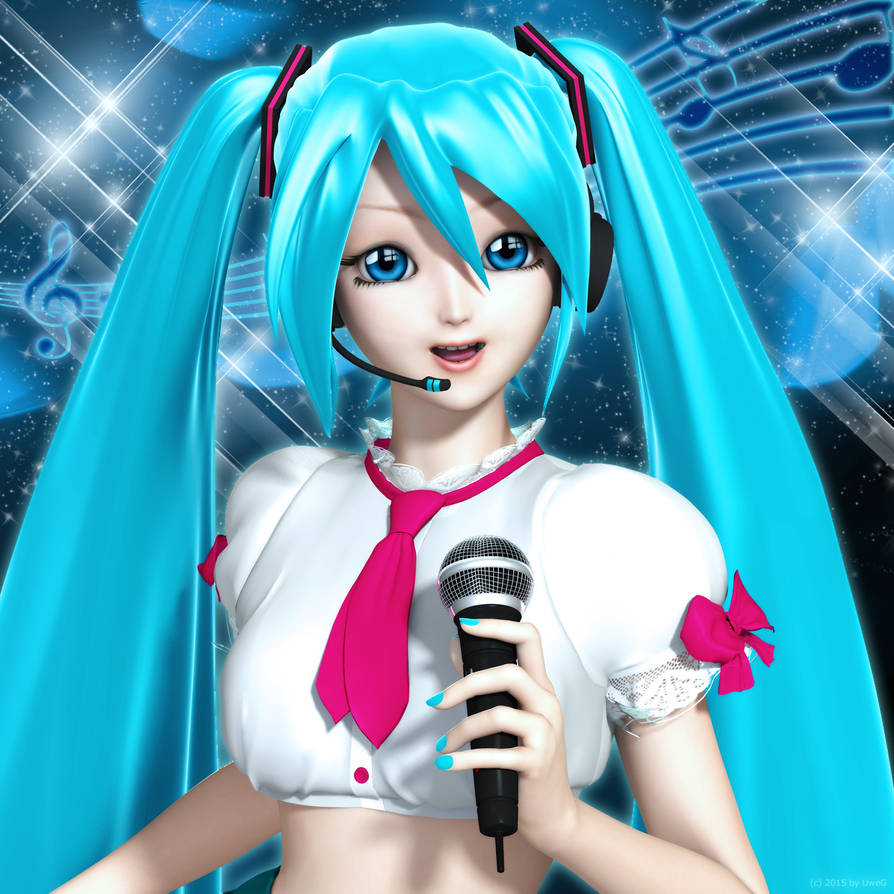 Hatsune Miku - Singing Portrait by UweG on DeviantArt